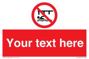 Custom Do not swim in the vicinity of piers